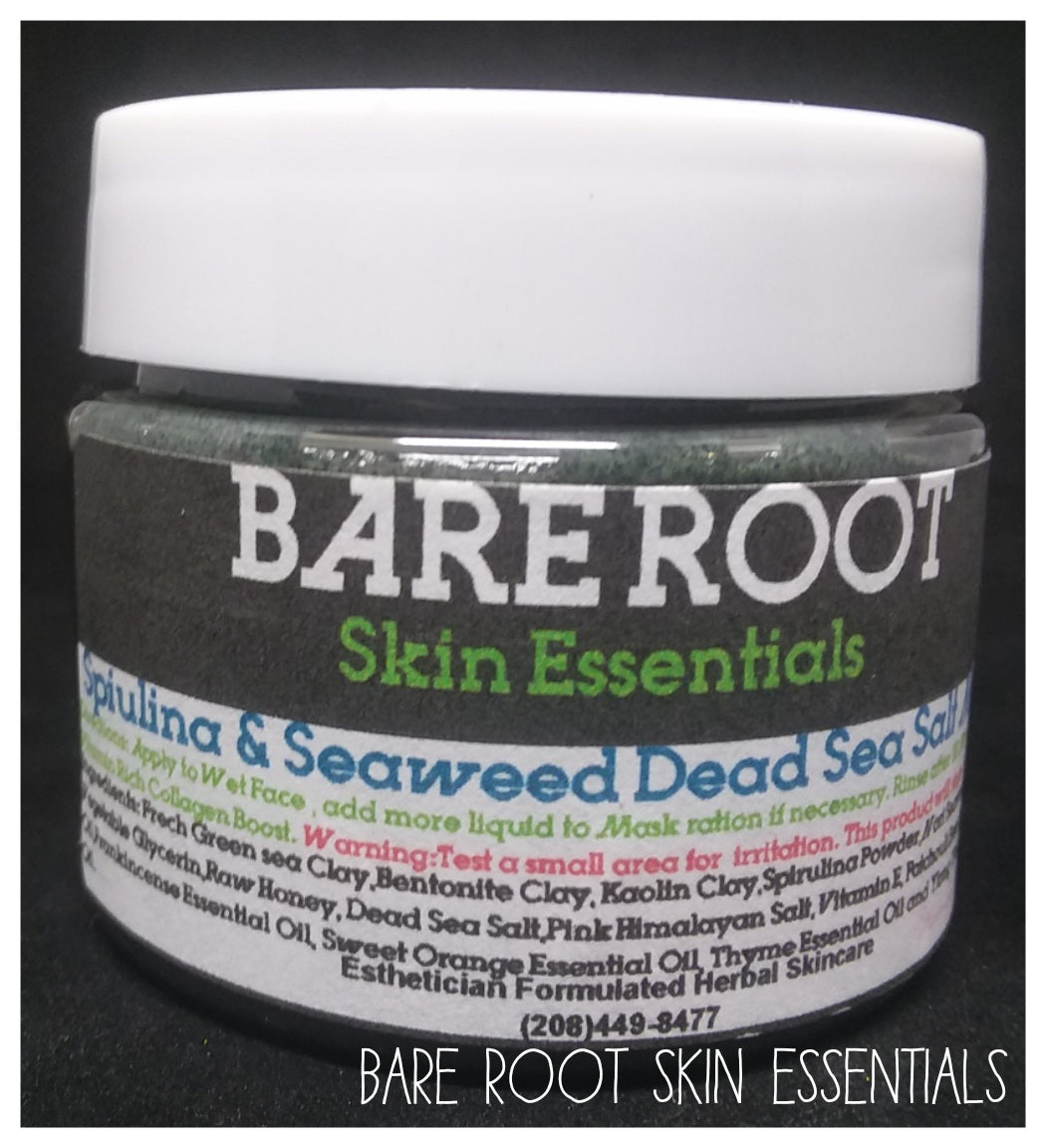 Spirulina and Seaweed Dead Sea Salt Clay Facial Mask