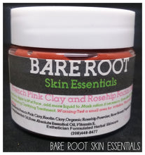 French pink clay and rosehip facial clay mask
