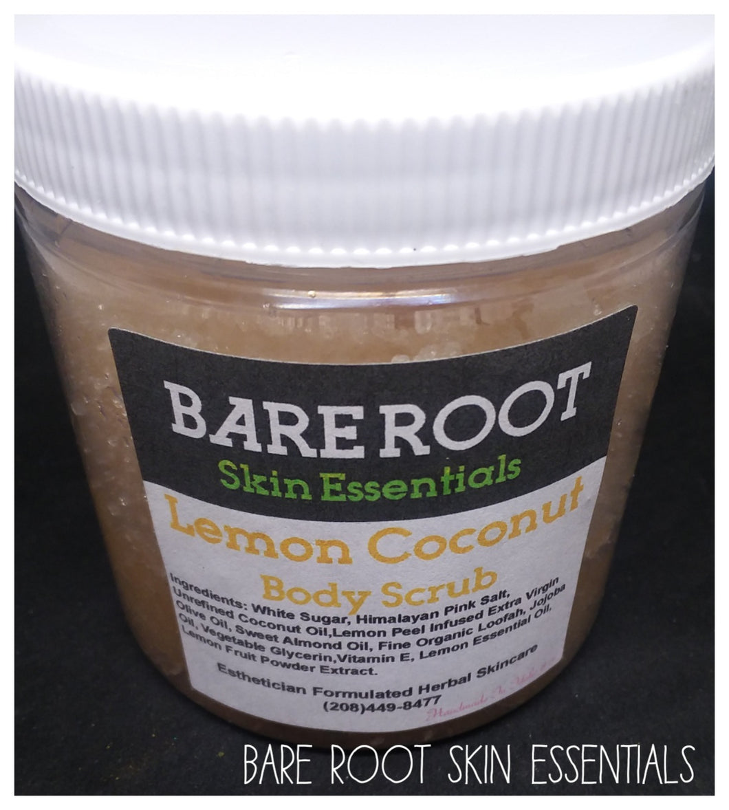 Lemon coconut body scrub
